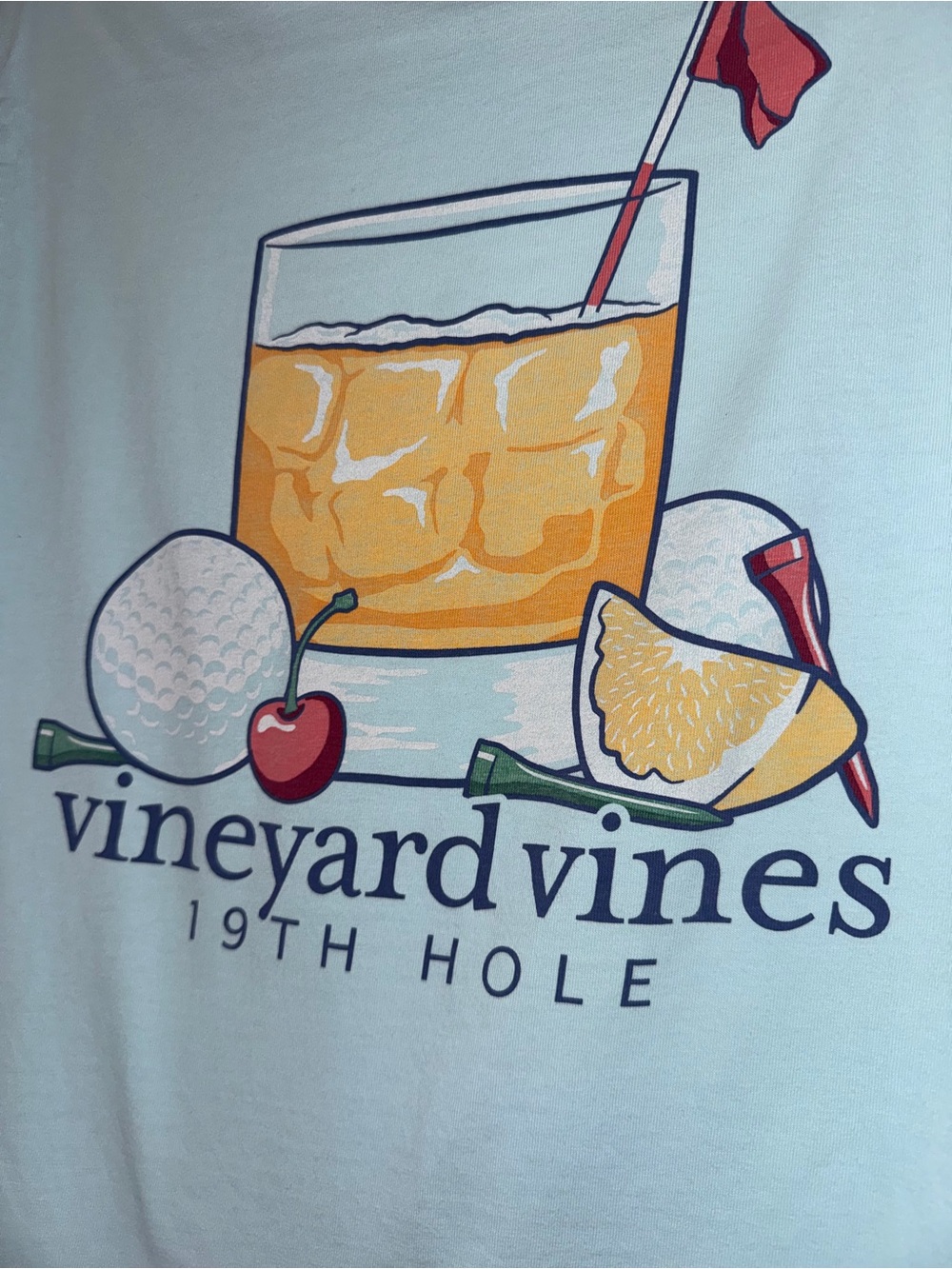 Vineyard Vines 19th Hole Graphic Tee light Blue Sz Small - Picture 4 of 5